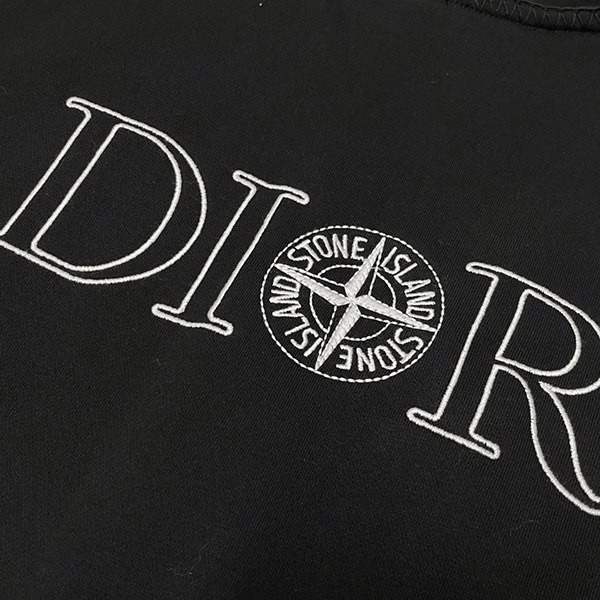 一目惚れ♪ディオール AND STONE ISLAND コピー ブラック トレーナー dei58413